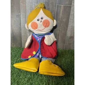 Vintage 1970s Playskool Dapper Dan Teaching Doll Made in Hong Kong – As‎ Is